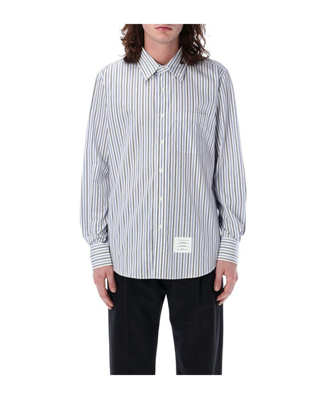 THOM BROWNE Classic Striped Cotton Poplin Shirt for Women