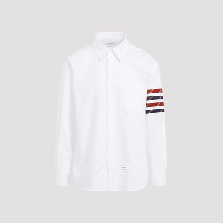 THOM BROWNE STRAIGHT FIT LONG SLEEVES SHIRT