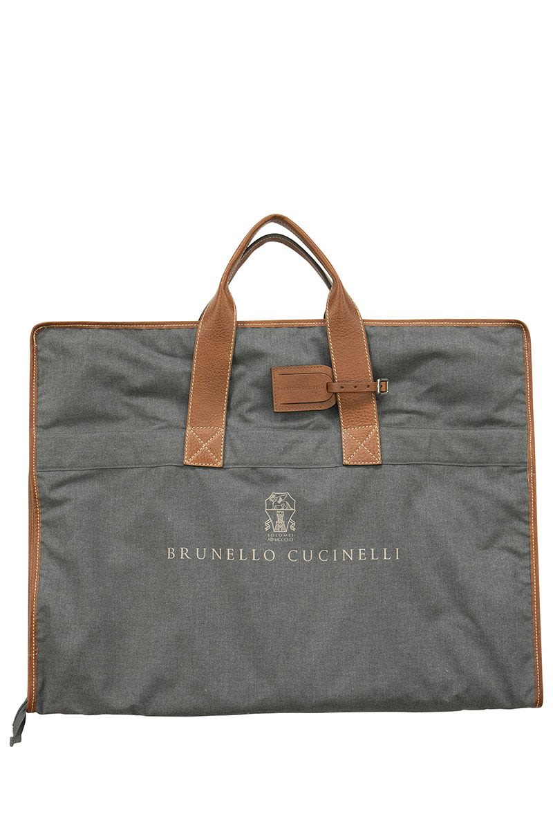 BRUNELLO CUCINELLI Stylish Men's Grey Handbag - Perfect for Carrying Suits and More