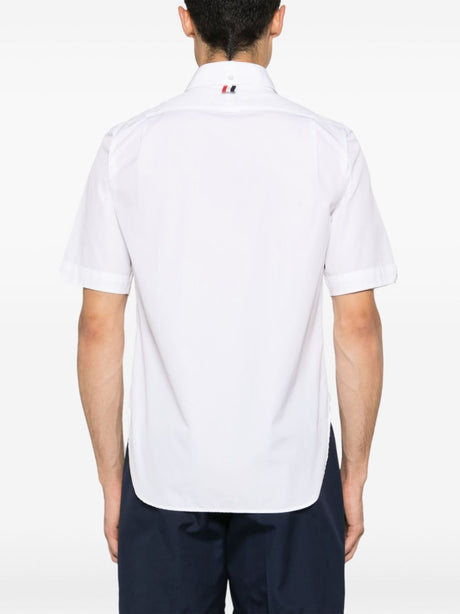 THOM BROWNE Classic White Cotton Poplin Shirt