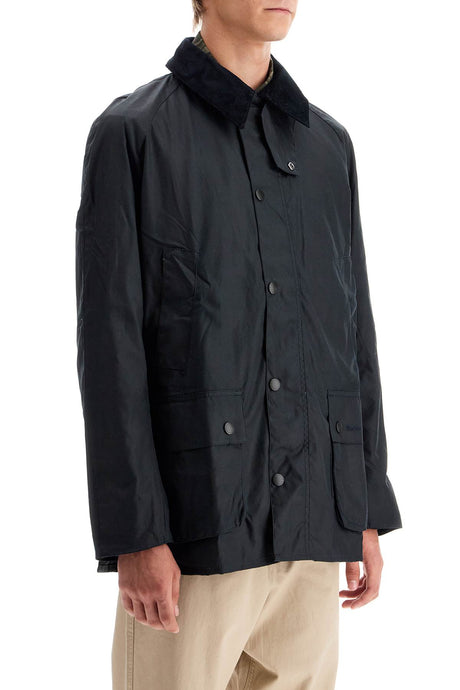 BARBOUR Men's Waxed Cotton Jacket with Corduroy Collar