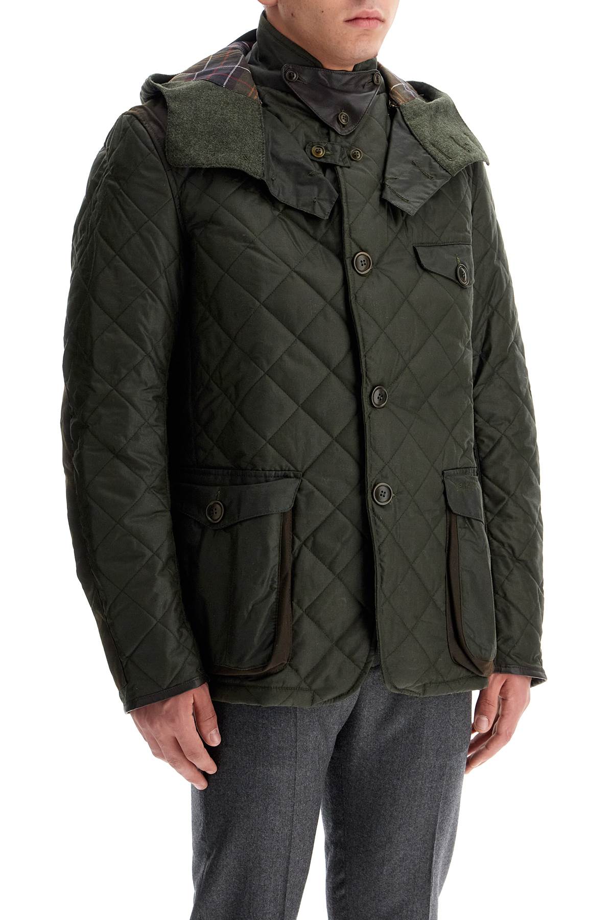 BARBOUR Men's Quilted Waxed Cotton Driving Jacket