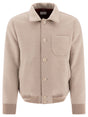 BRUNELLO CUCINELLI Men's Regular Fit Wool Double Beaver Bomber Jacket