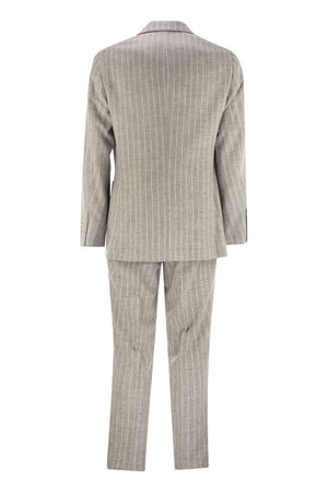 BRUNELLO CUCINELLI Sleek Pinstripe Alpaca-Wool Blend Suit for Men