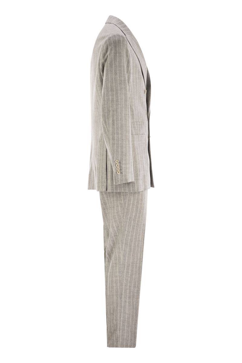 BRUNELLO CUCINELLI Sleek Pinstripe Alpaca-Wool Blend Suit for Men