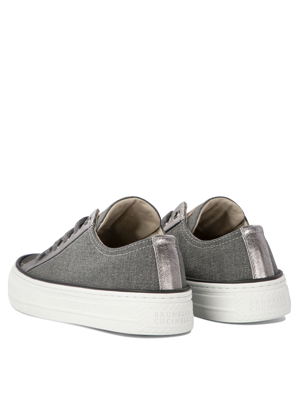 BRUNELLO CUCINELLI Jeweled Wool Sneakers with Leather and Suede Accents