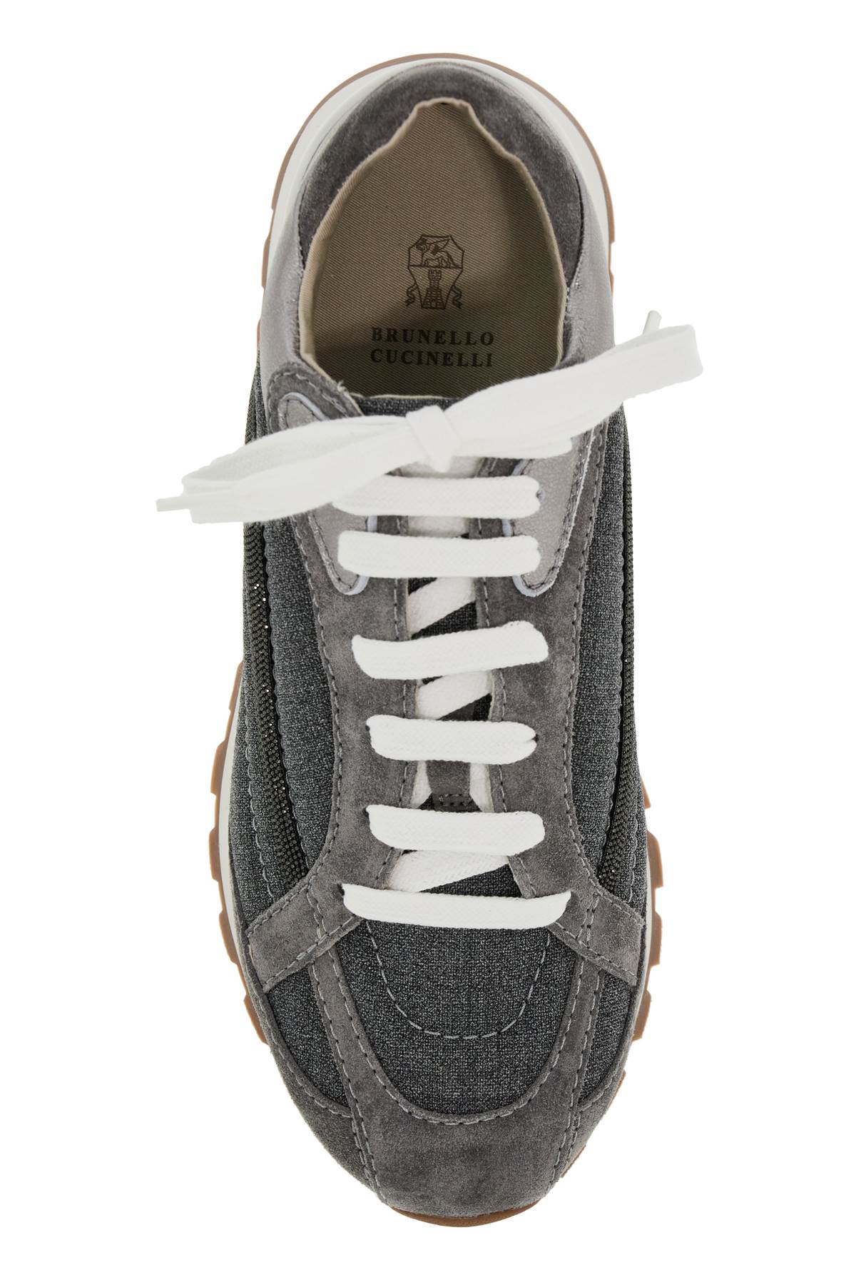 BRUNELLO CUCINELLI Luxury Wool Sneakers with Elegant Stripe Detail