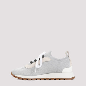 BRUNELLO CUCINELLI Grey Textile Sneakers for Women - SS24 Collection