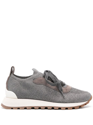 BRUNELLO CUCINELLI Grey Textile Sneakers for Women - SS24 Collection