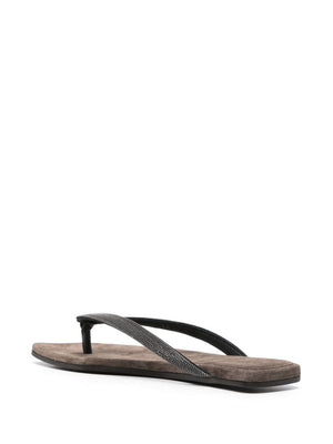 BRUNELLO CUCINELLI Stylish Women's Black Sandals for 2024