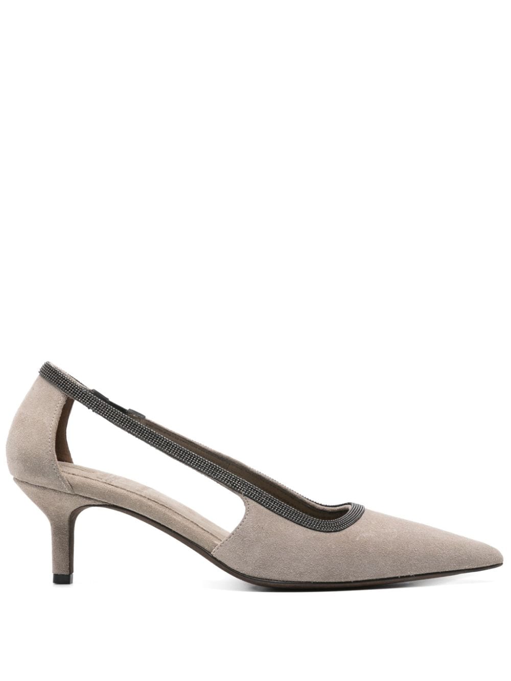 BRUNELLO CUCINELLI Mid Stiletto Pumps with Cut-Out Detailing