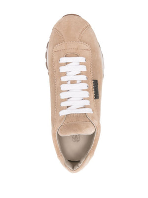 BRUNELLO CUCINELLI Luxury Suede Sneakers with Monili Bead Detail