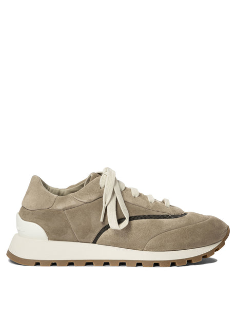 BRUNELLO CUCINELLI Elegant Women's Sneaker with Chain Detail