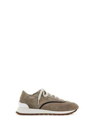 BRUNELLO CUCINELLI Wool Sneakers with Luxurious Stripe Design