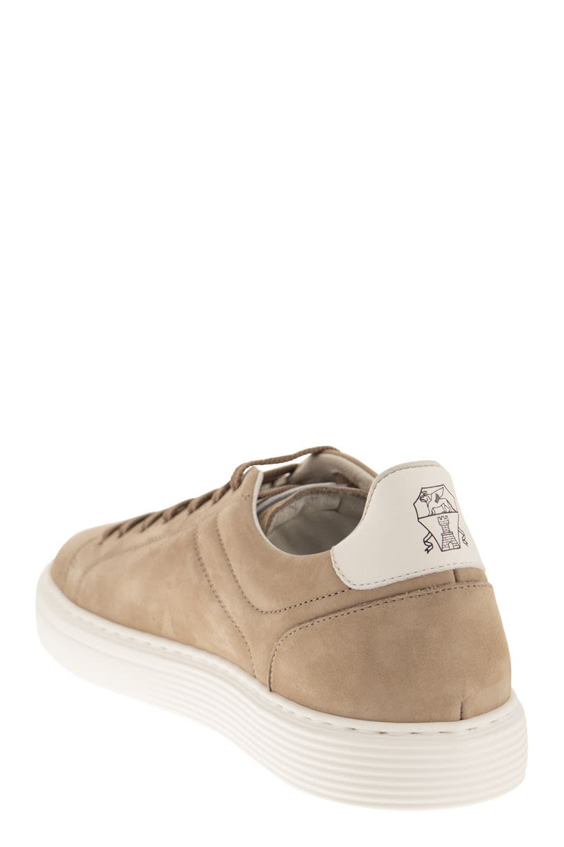 BRUNELLO CUCINELLI Men's Low-Top Suede Leather Sneakers