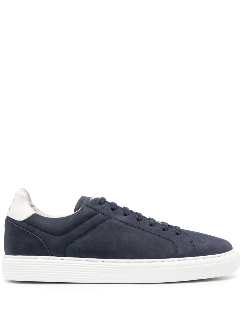 BRUNELLO CUCINELLI Blue Suede Low-Top Sneakers for Men