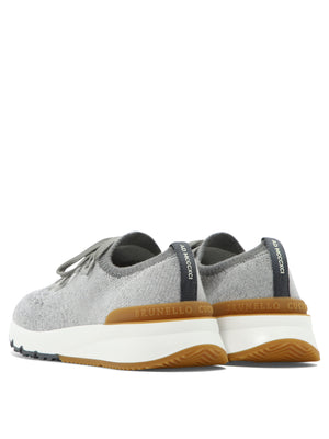 BRUNELLO CUCINELLI Chiné Knit Sneaker for Men