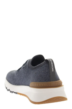 BRUNELLO CUCINELLI Contemporary Mesh Knit Cotton Sneakers