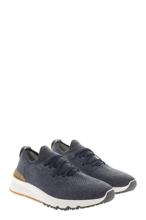 BRUNELLO CUCINELLI Lightweight Chinè Cotton Knit Runners for Men