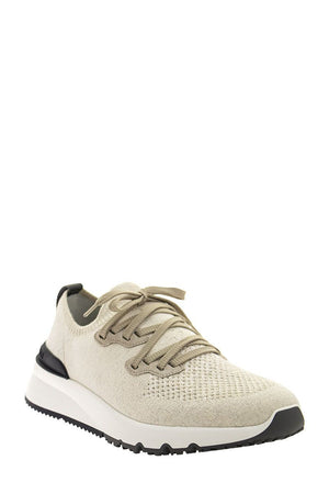 BRUNELLO CUCINELLI Lightweight Chinè Cotton Knit Runners for Men