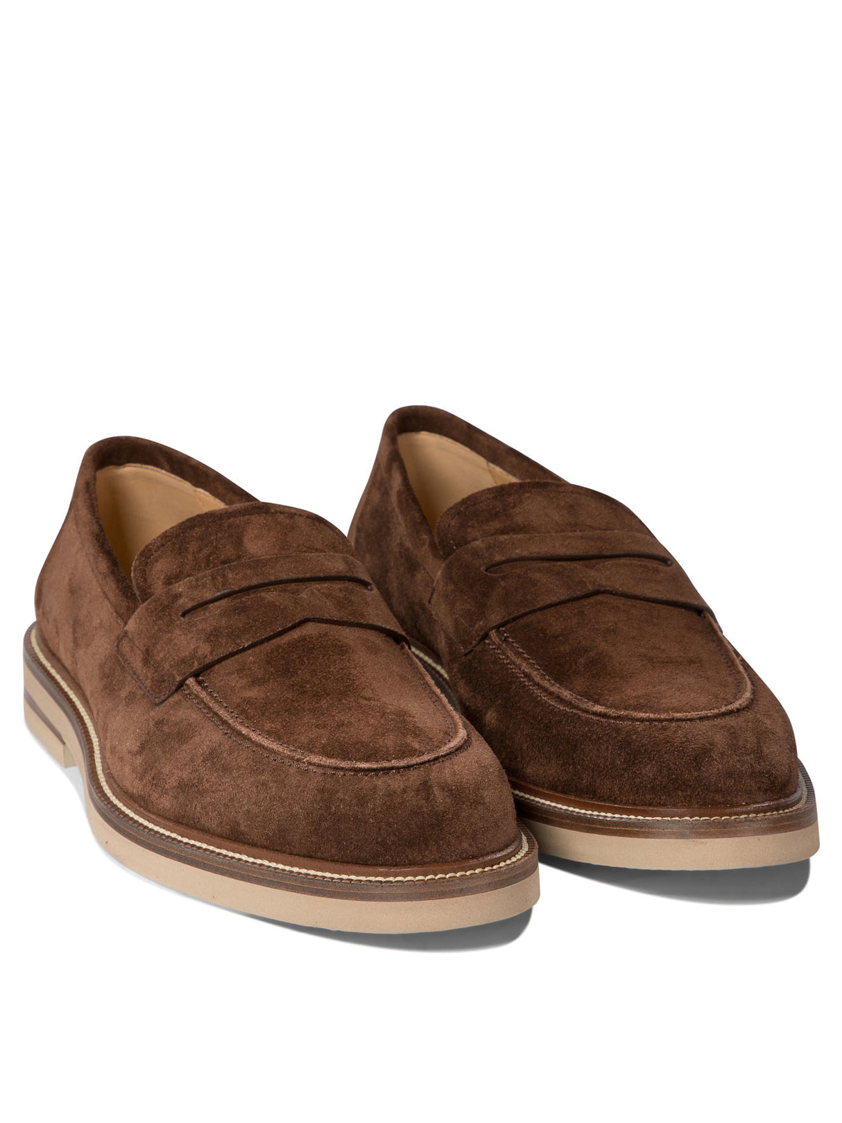 BRUNELLO CUCINELLI Elegant Suede Penny Loafers for Men