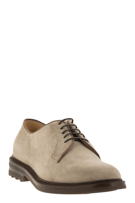 BRUNELLO CUCINELLI Timeless Suede Derby Dress Shoes