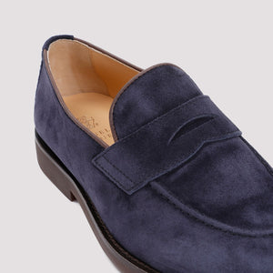 BRUNELLO CUCINELLI Elegant Blue Suede Loafers for Men