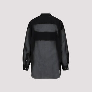 THEORY Classic Black Cotton Bustier Shirt for Women - FW23