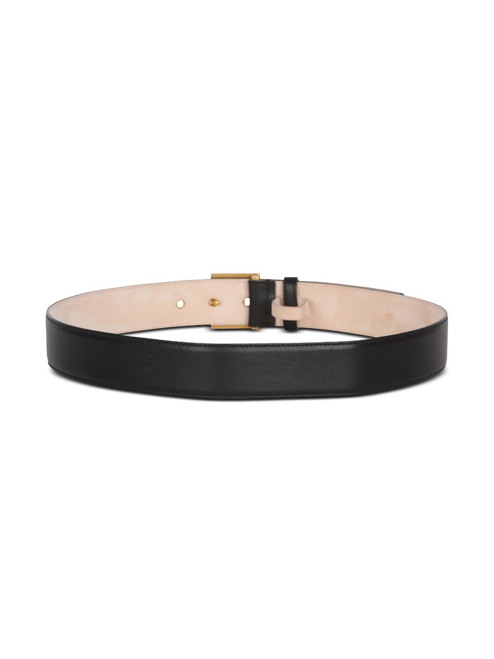 BALMAIN Stylish Black and Gold Logo Women's Belt for FW23