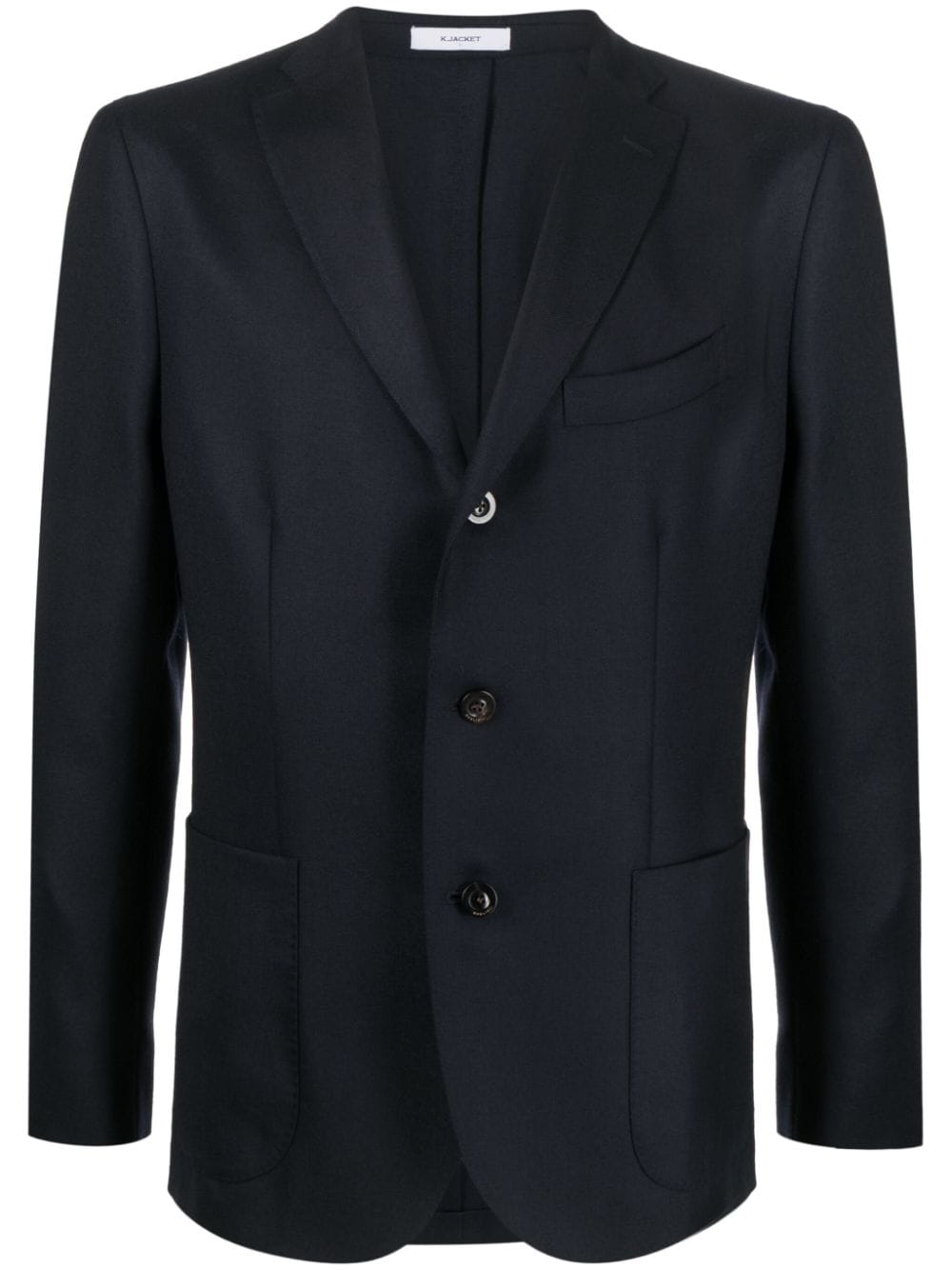 BOGLIOLI Classic Navy Wool Buttoned-Cuff Jacket for Men