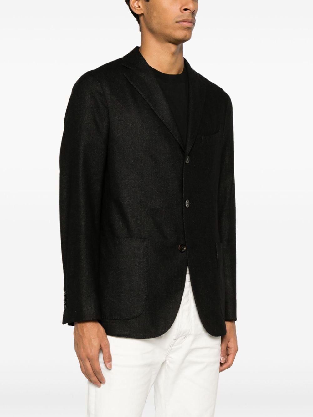 BOGLIOLI WOOL DART DETAILING NOTCHED LAPELS FRONT BUTTON JACKET