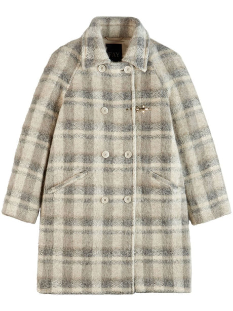 FAY Wool Blend Checked Jacket for Women