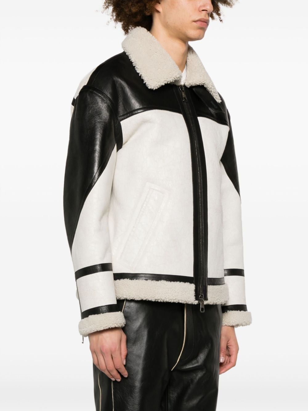 NEIL BARRETT White Fur-lined Jacket for Men - FW23 Collection