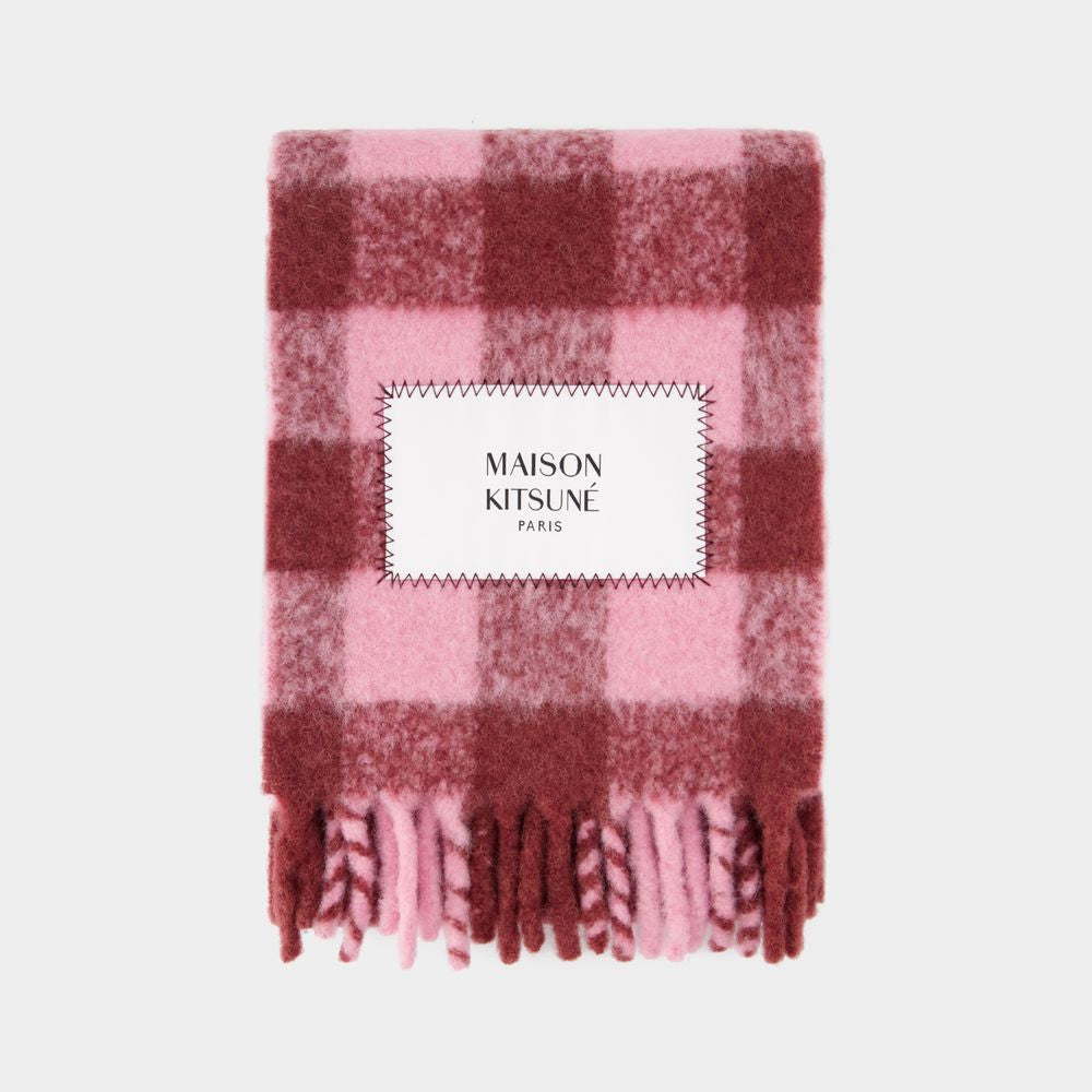 MAISON KITSUNÉ Brushed Check Scarf for Women