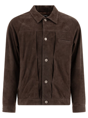 NONNATIVE Classic Brown Leather Jacket for Men