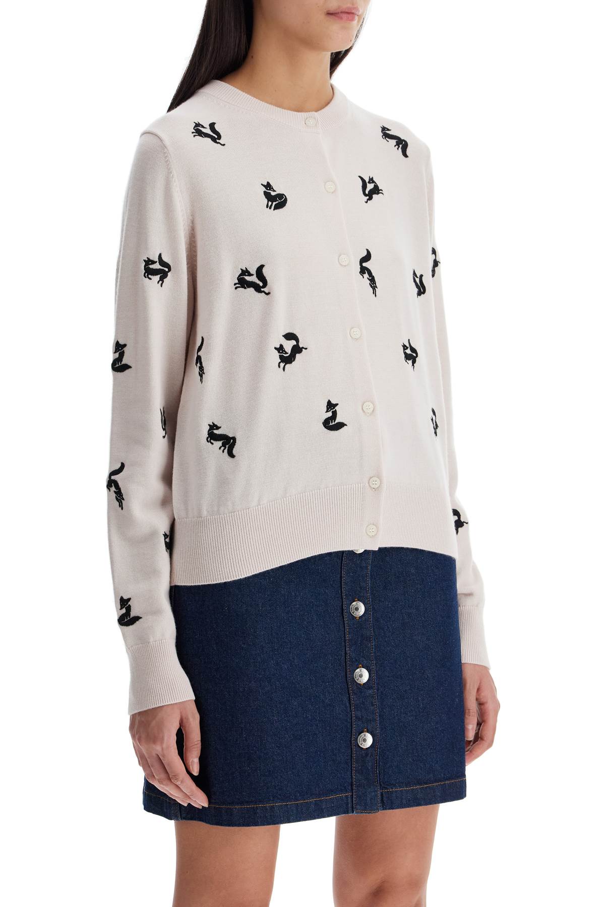 MAISON KITSUNÉ Fancy Fox Cardigan - Size S