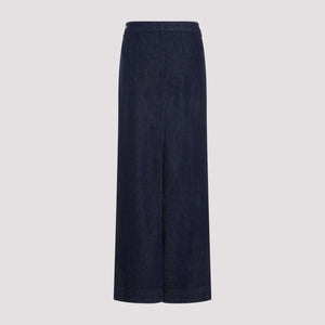 THEORY Blue Cotton Midi Pencil Skirt for Women - SS24 Collection