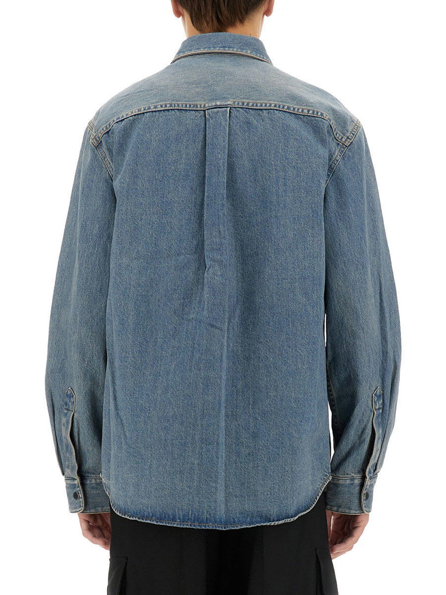 HELMUT LANG Oversized Denim Shirt for Men - Comfort Fit