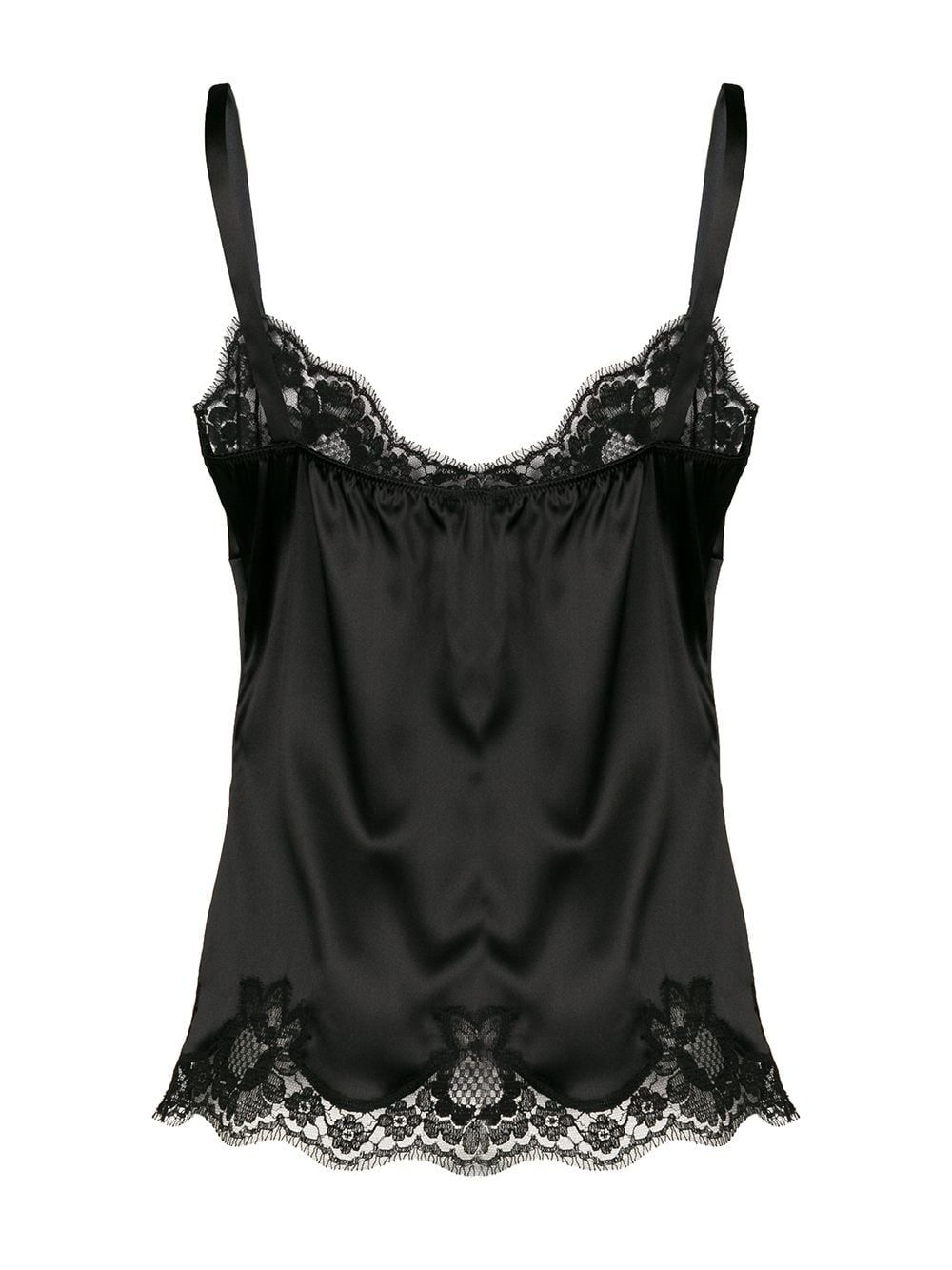 DOLCE & GABBANA Elegant Black Lace Camisole Top