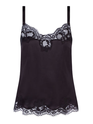 DOLCE & GABBANA Elegant Satin Lingerie Top with Sweetheart Neckline