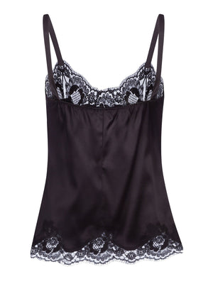 DOLCE & GABBANA Elegant Satin Lingerie Top with Sweetheart Neckline