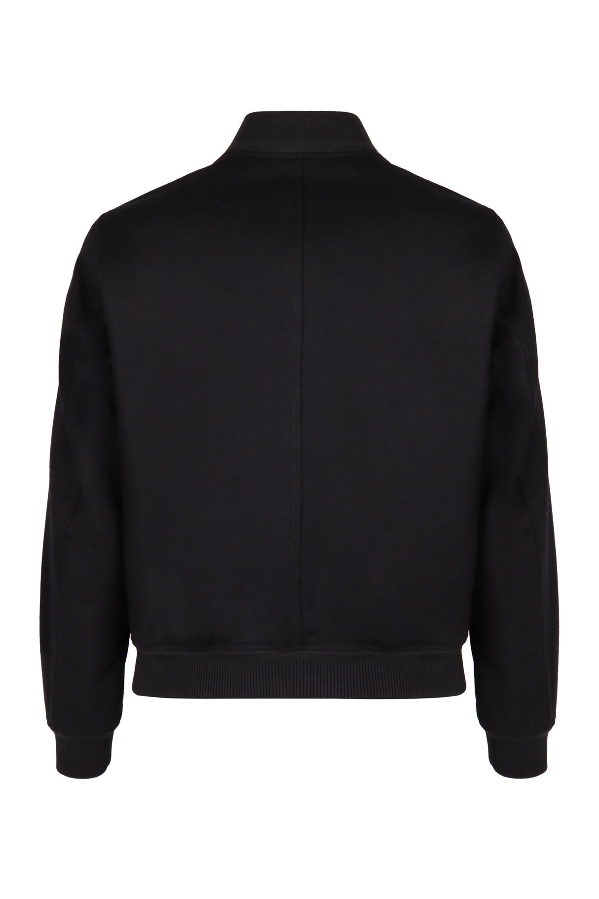 TOM FORD Refined Wool Bomber Jacket with Leather Accents