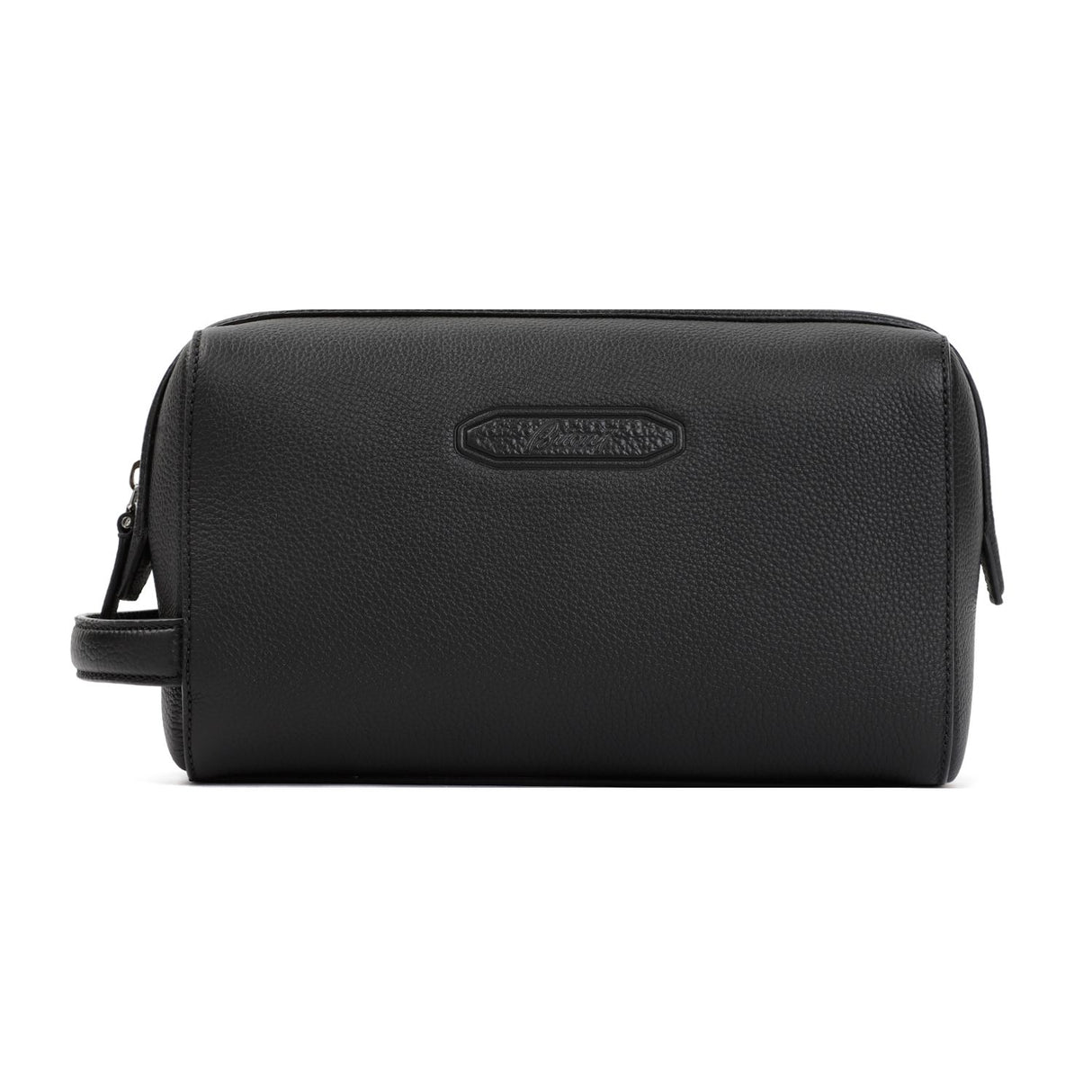 BRIONI Luxury 100% Grained Leather Men's Beauty Case for SS24 - Black