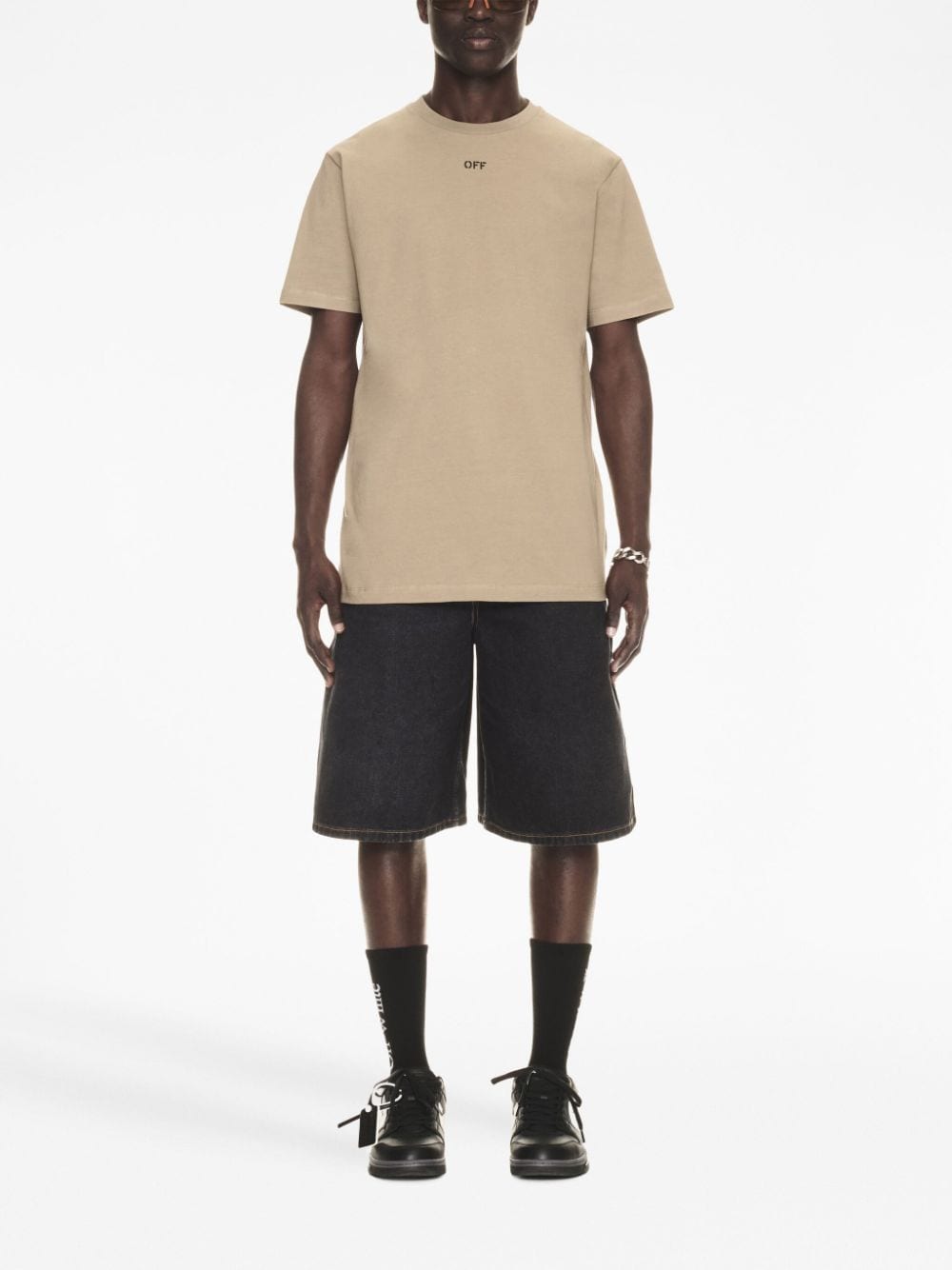 OFF-WHITE Men's FW23 Cotton T-Shirt in Neutral Color