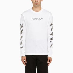 OFF-WHITE Men's White Long-Sleeved T-Shirt for FW2324