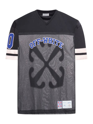 OFF-WHITE Football Mesh Short Sleeve Tee - Men's