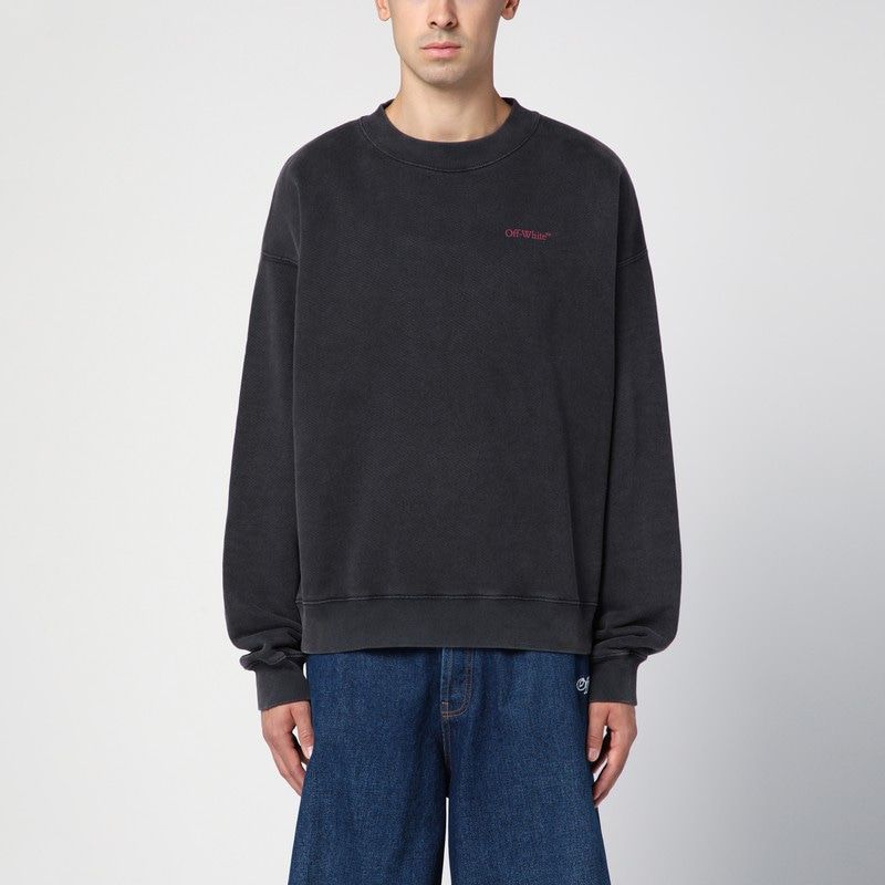 OFF-WHITE Crewneck Sweatshirt with Bold Logo Print