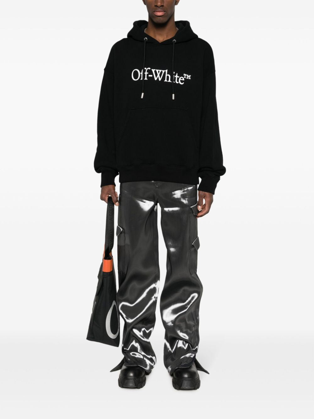 OFF-WHITE Áo Hoodie Skate Khổ Lớn Phong Cách Sách - Thu/Đông 2024