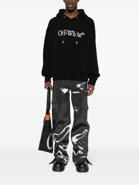 OFF-WHITE Urban Chic Black Logo Hoodie