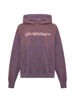 OFF-WHITE Laundry Logo Skate Hoodie - Aubergine